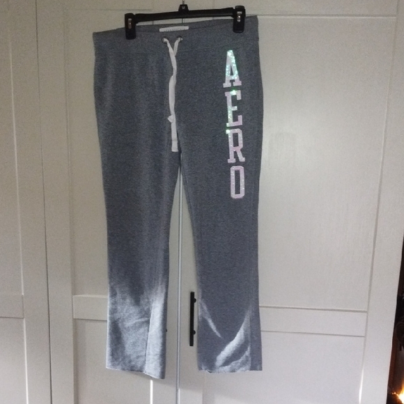 Aeropostale Pants - Aeropostale Gray Sweatpants with Iridescent Logo